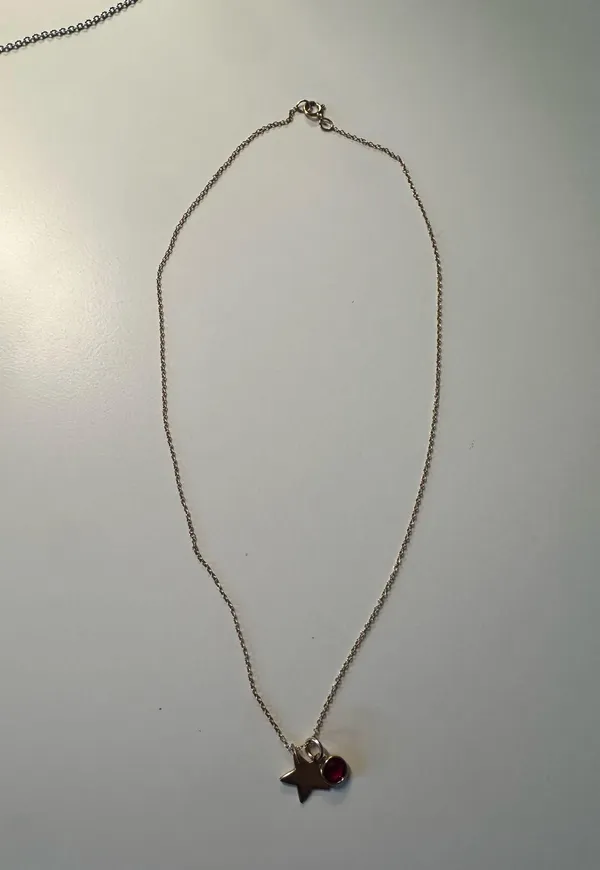 Ruby Birthstone Gold Necklace - Image 2