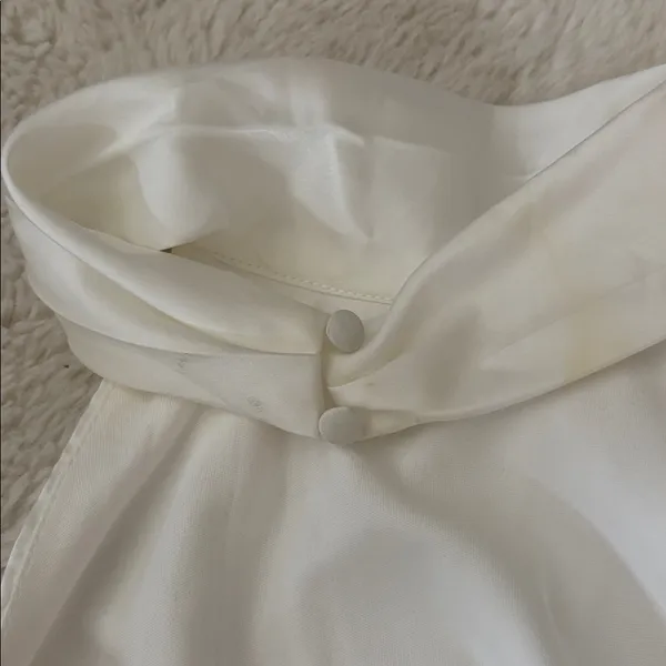 Lulus Eternity Together White Satin Halter Mermaid Maxi Dress Size Large Bridal - Image 12