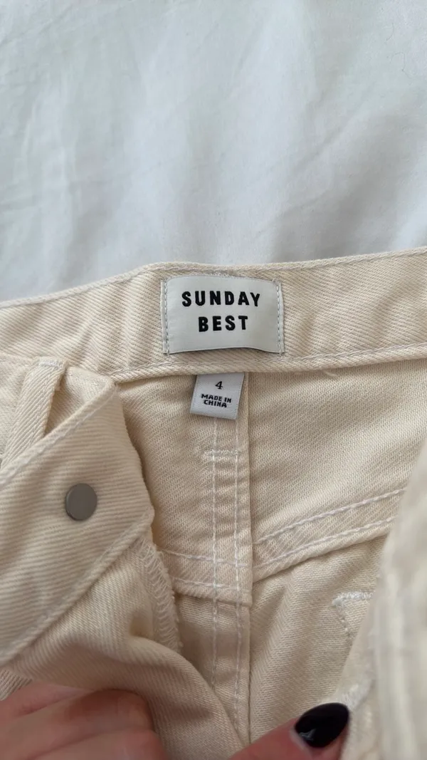 Cream Aritzia Sunday Best Pants - Image 5