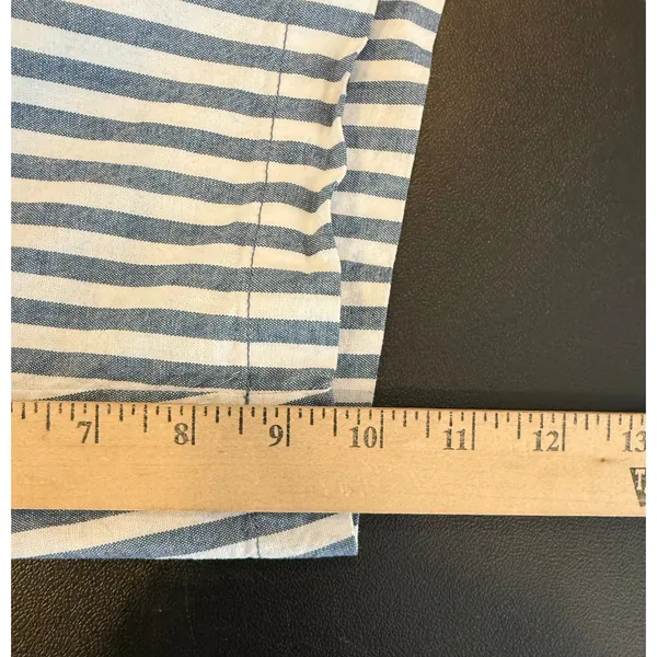 Lands End Women‎ Size 4 Blue White Striped Mid Rise Pull On Shorts Elastic Waist - Image 7