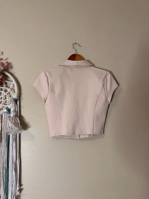 Reformation Marnie Knit Top Ivory Size Small - Image 4