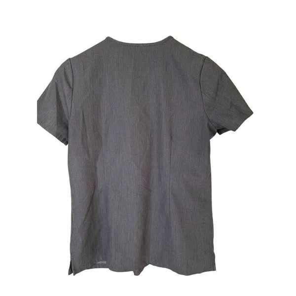 FIGS technical collection top short sleeve shirt gray women's size small - Image 2