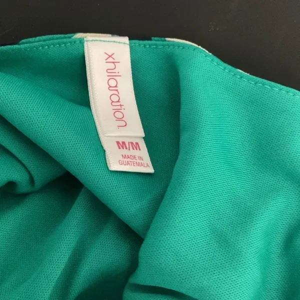 Xhilaration Womens Dress Green Geometric Dot Peter Pan Collar Size Medium - Image 4
