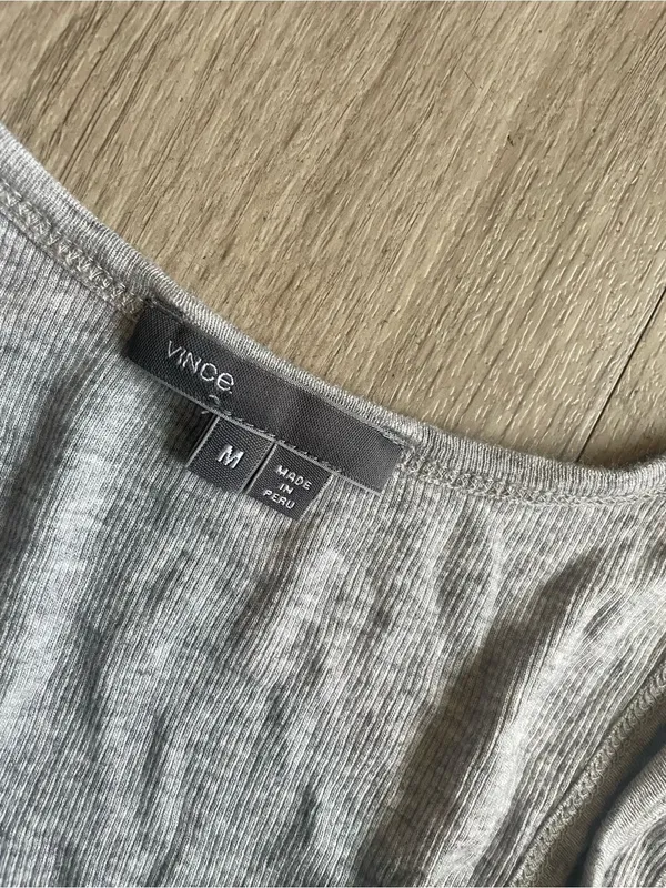 Vince Women's Ribbed Tank Top — Light Heather Gray - Image 2