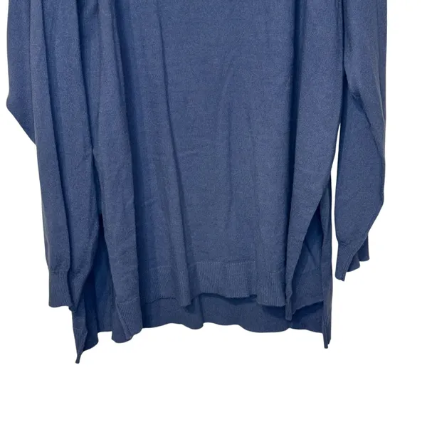 UMGEE Womens Blue V-Neck Knitted Long Sleeve Oversized Tunic Boho Top XL WU3021 - Image 3