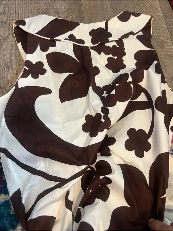Tory Burch brown printed dress size 2 - Image 14