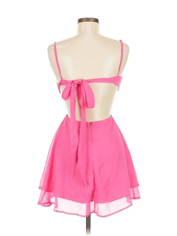 Lucy in the Sky Hot Pink Party Dress Sz M - Image 2