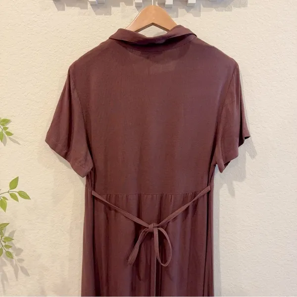 Trois Imogen Maxi Dress in Chocolate Brown One Size NWT - Image 4