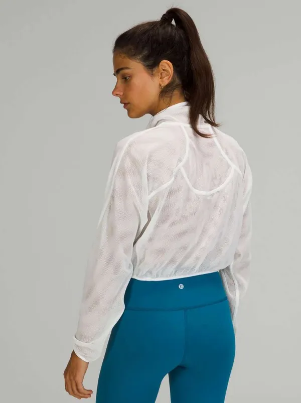 NWT Lululemon Reversible Mesh 1/2 Zip Jacket Long Sleeve WHITE - Image 3