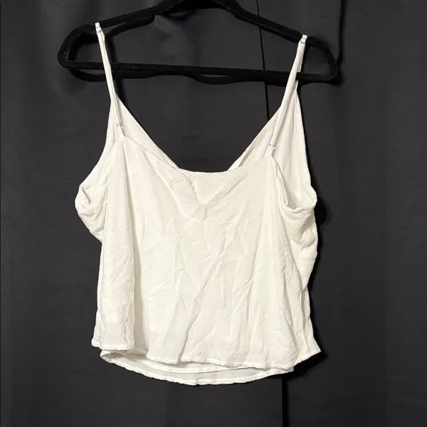 Abercrombie & Fitch White Twist-Front Spaghetti Strap Tank - Image 3