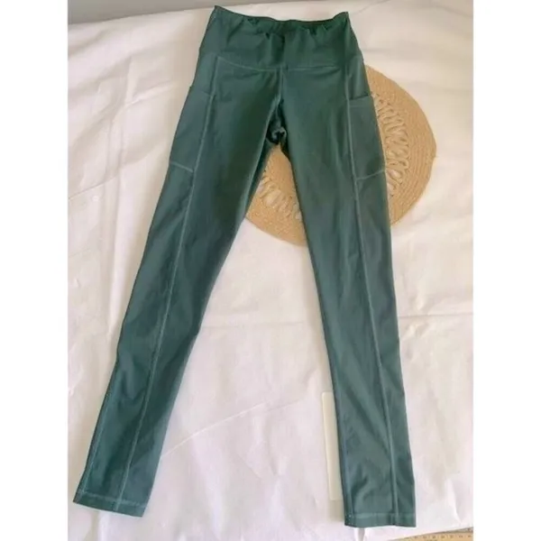IUGA Yoga Green Butt Lift Leggings XSMALL High Waist Pockets - Image 10