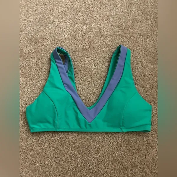 93 Play Street - Madi V Neck Bikini Top - Periwinkle - Image 2