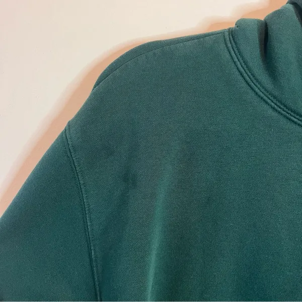 Zara Womens Cropped Hunter Green Hoodie Sweatshirt Small - Image 4