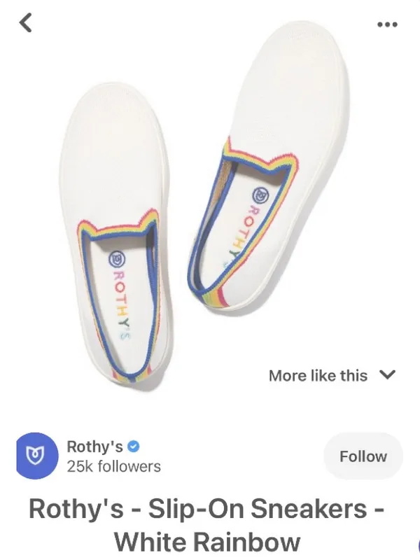 Rothy's White Sneakers. Size 7.5 - Image 11