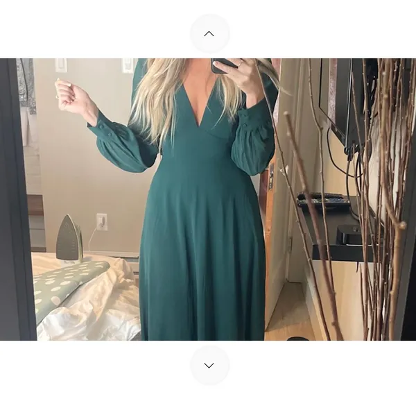 New Lulus Divine Hunter Green Backless Maxi Dress Size Large MSRP $89 - Image 9