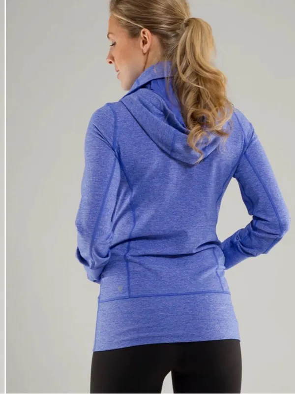 Lululemon Stride Jacket women’s full zip hooded periwinkle blue sz 6 - Image 2