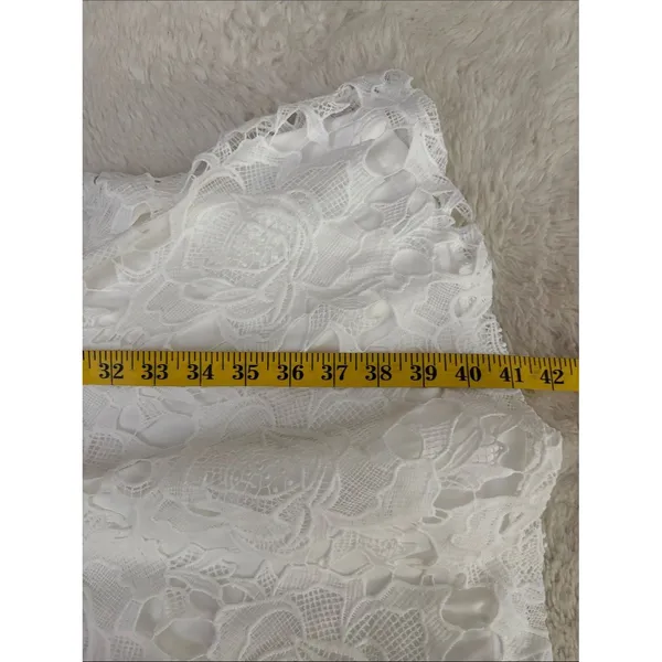 Lulus Divine Beauty White Lace Midi Dress With Pockets Size XS NWT Bridal Beach - Image 8