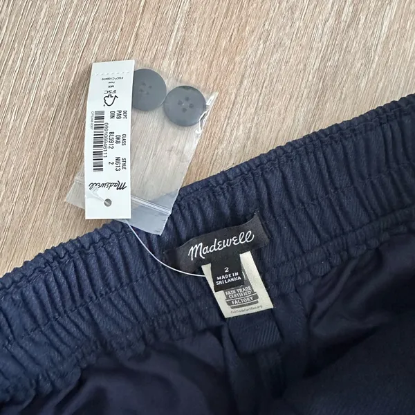 NWT Madewell Straight-Leg Pants High Rise, Drapeweave TENCEL™ Blend – Navy color - Image 9