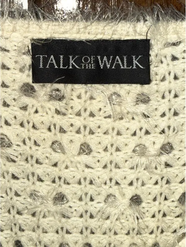 Talk of the walk shaggy fringe open-knit cardigan - Image 4