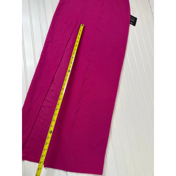 NWT Lulus Keeper of My Heart Magenta One-Shoulder Maxi Dress Wedding Size XL - Image 6