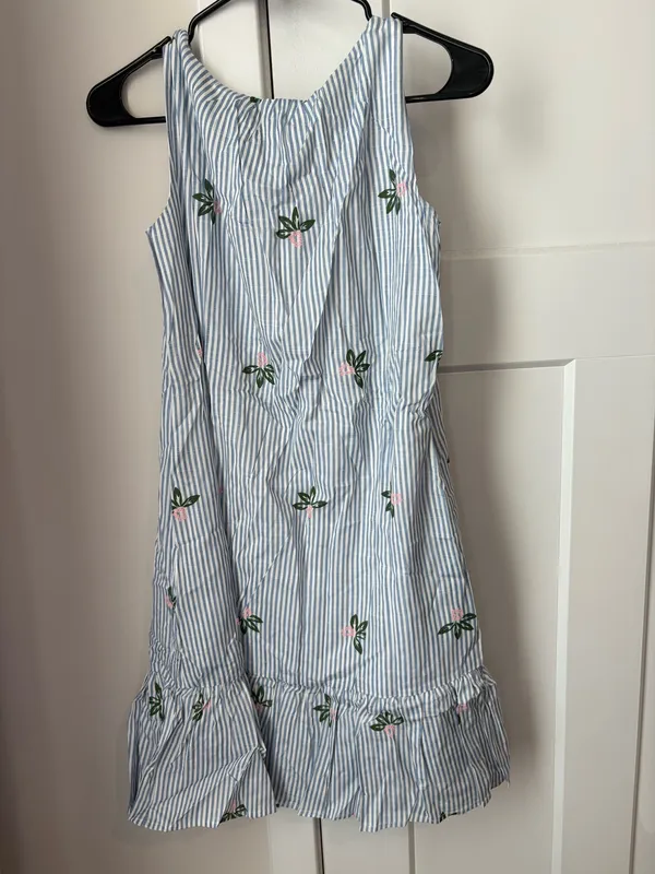 Tulip B Blue And White Striped Floral Dress Size Small New - Image 5
