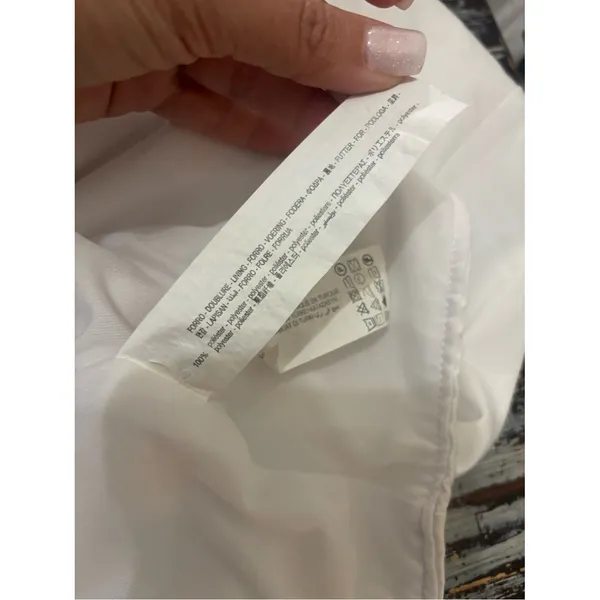 Zara Asymmetric one Sleeve Backless White Structure Bodysuit Large Minimalist - Image 14