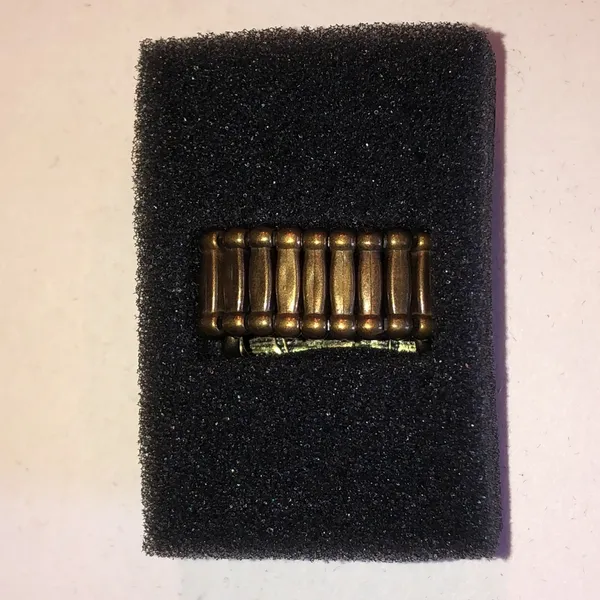 Southwestern Aged Gold-Tone Cactus Ring with Faux Stone - Image 4