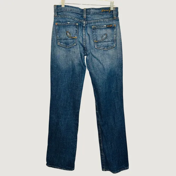 139 | Seven7‎ Bootcut Vintage Wash Denim Jeans Blue Womens 29 - Image 2