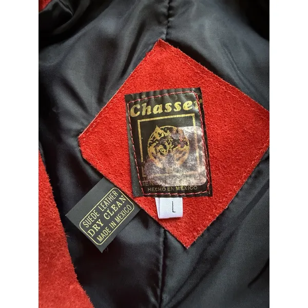 Vintage Red Suede Fringe Jacket Eagle Beaded Western Southwestern Women’s Large - Image 14