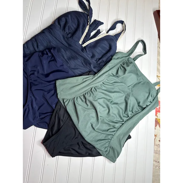 NWT Cupshe Lot of 4 Tankini & Swim Bottoms Swimsuit Bathing Suit Beach Summer L - Image 3