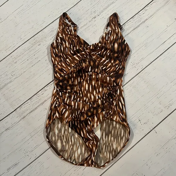 Curvallure animal print one piece swimsuit - Image 2