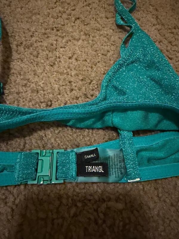 Triangl Maia Bikini Sparkle Jaded Set w/ Bag - Image 4