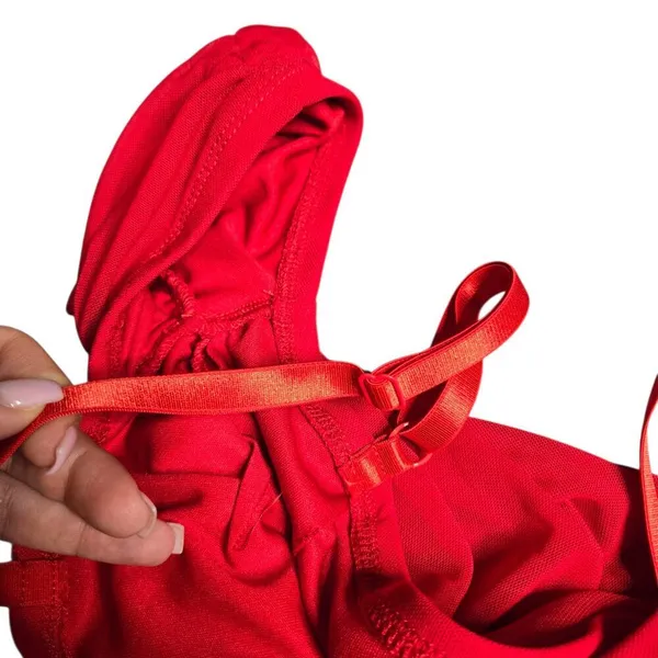 Sugar Thrillz Red Light Special‎ Ruched Dress Size: M - Image 4