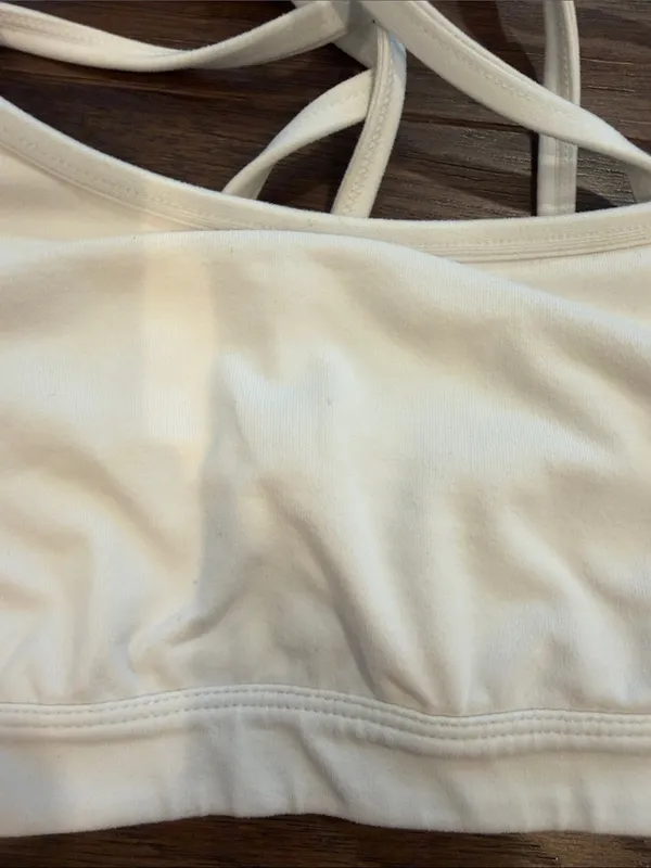 Athleta White Strappy Crossback Sports Bralette Size XS - C33-065 - Image 7
