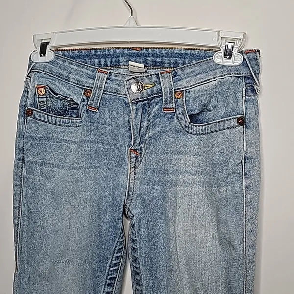 True religion curvy skinny blue denim jeans size 26 - Image 3