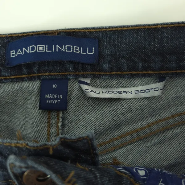 Bandolino Blu Cali Modern Bootcut‎ Jeans Womens 10 Dark Blue Stretch Denim - Image 6