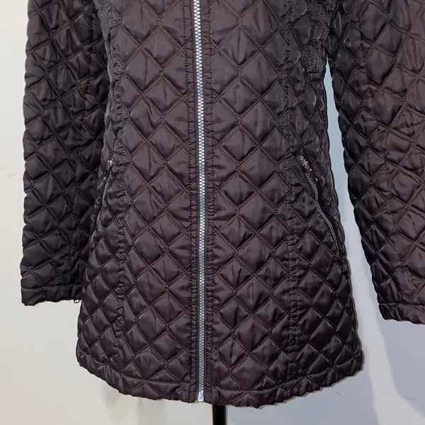 Marc New York Andrew Marc Brighton Dark Purple Quilted Coat Jacket Size Small - Image 7