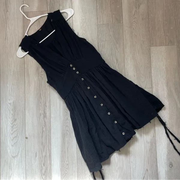 Free People Dress cotton gauze sleeveless mini (small) boho casual vacation - Image 8
