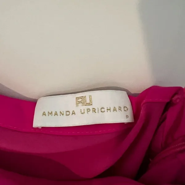 Amanda Uprichard One Shoulder Fuchsia Pink Ruffled Dress size‎ P - Image 10