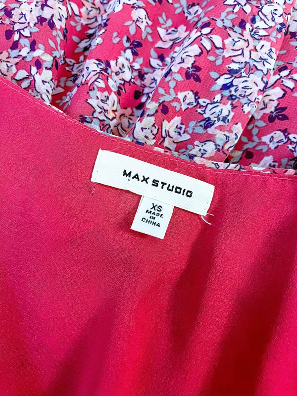 Max Studio Pink Floral Maxi Dress - Image 4
