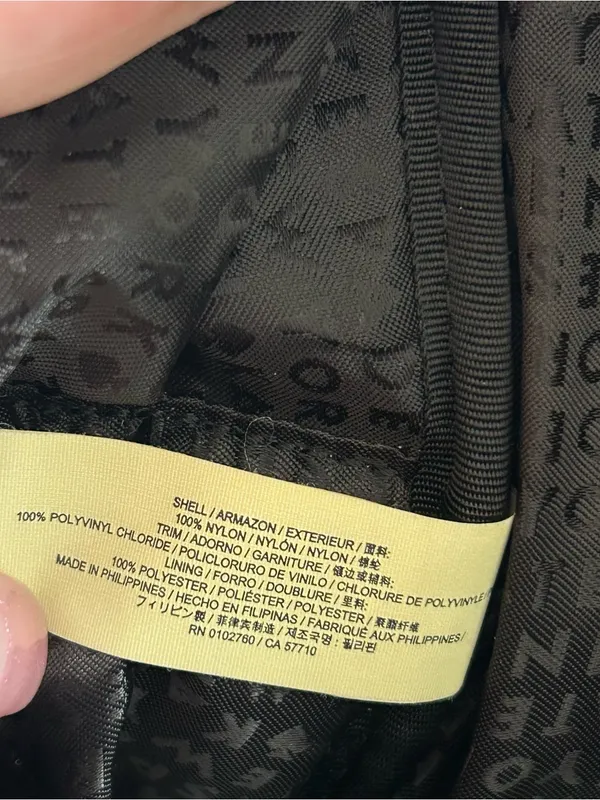 Kate Spade black mini nylon backpack gold hardware front pocket adjustable strap - Image 8