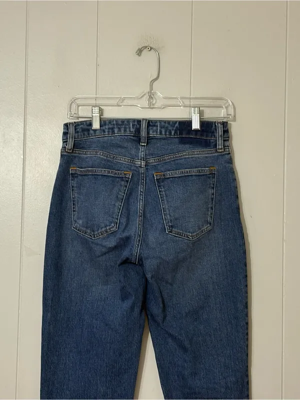 Abercrombie & Fitch Curve Love Mom Jeans High Rise Distressed Blue Size 25 - Image 4
