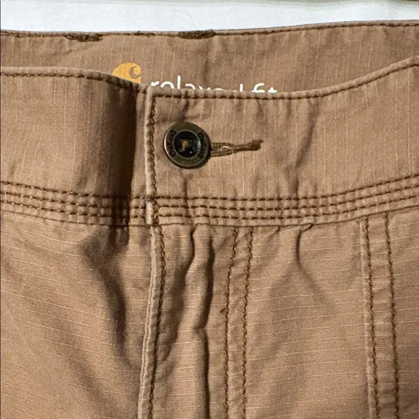 Carhartt Tan Relaxed Fit Capri Pants Ripstop 100% Cotton Farmcore SZ 6 - Image 6