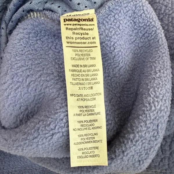 Patagonia Women's Purple Retro Pile Fleece Jacket Size Large - Image 7