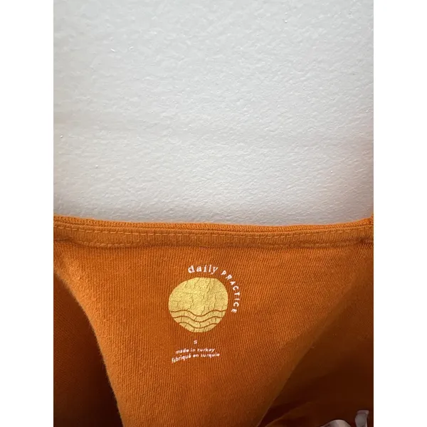 Daily Practice‎ by Anthropologie Rust Orange Ribbed Knit Crop Tank Top Small - Image 2
