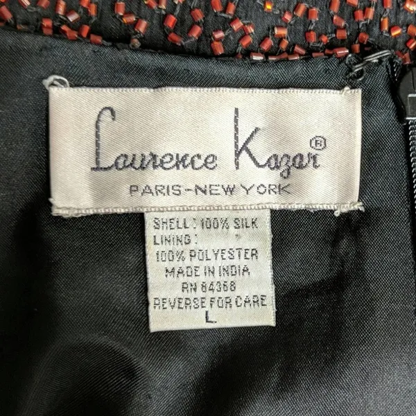 Laurence Kazar Vintage Beaded Top - Size L - GUC - Image 6