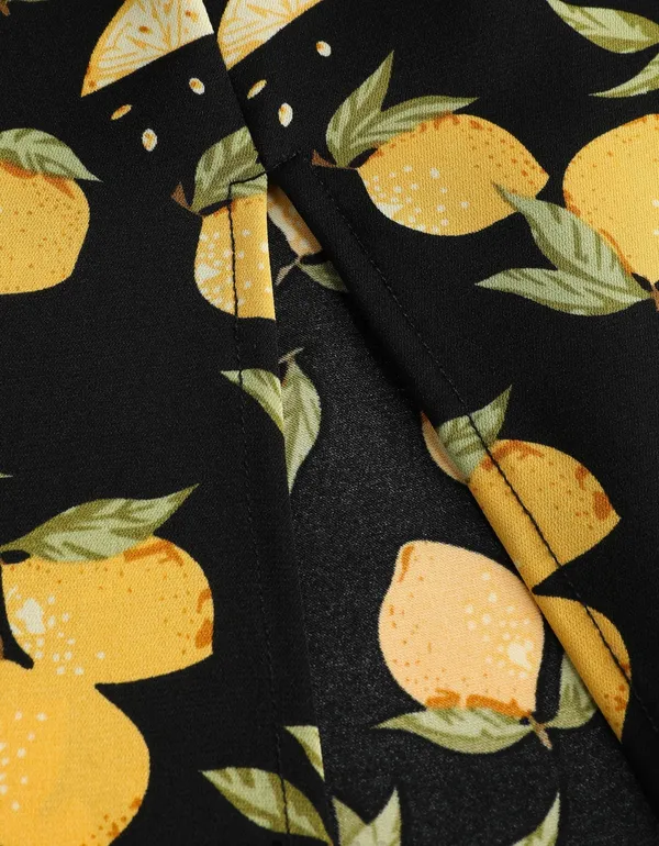 Cider LEMON SPLIT KNOTTED SHIRRED MIDI DRESS - Image 8