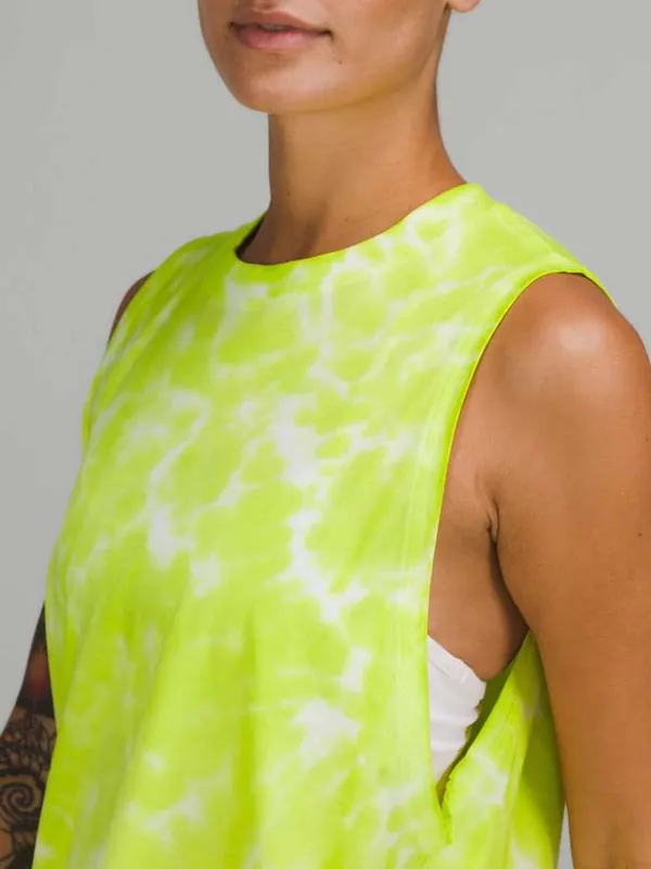Lululemon All Yours Tank Top Marmoleado Tie Dye Highlight Yellow Size 2 - Image 2