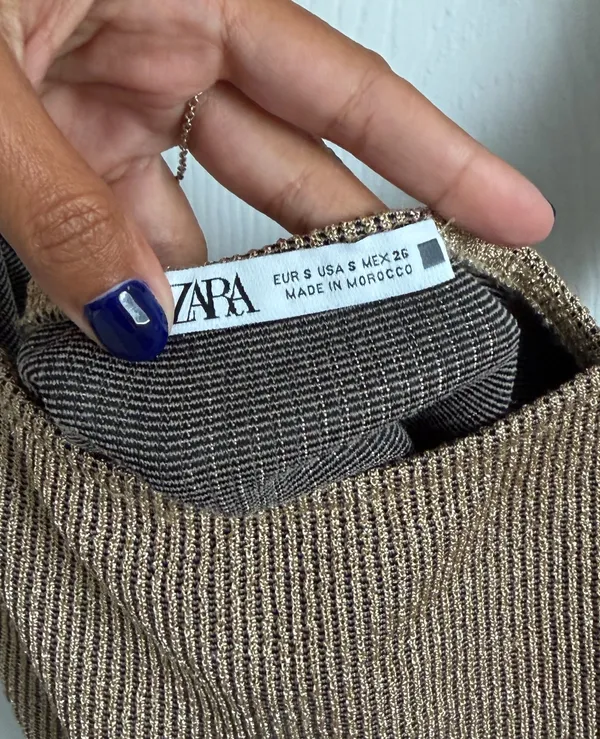 Gold Halter ZARA Top - Image 2