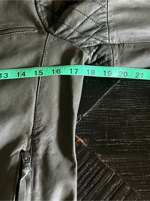 An’ge Paris Women's Black Quilted Biker Jacket 100% Leather Size 1/S - Image 7